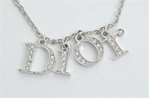 dior necklace letter|christian dior letters necklace.